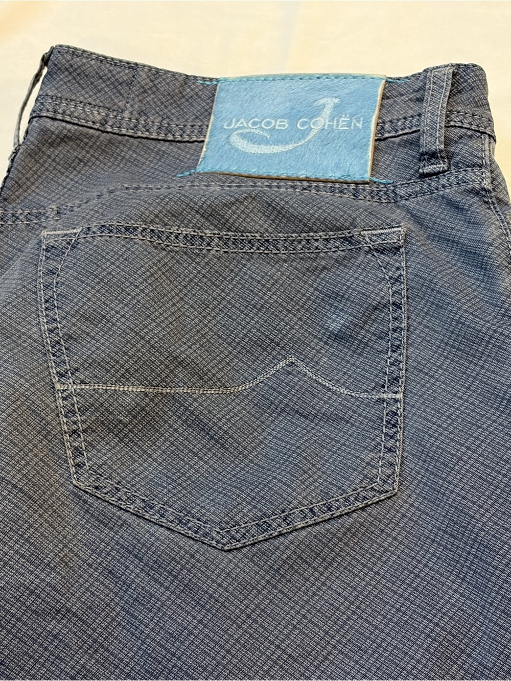 Jacob Cohen Men’s Textured Dark Blue Jeans 36 31